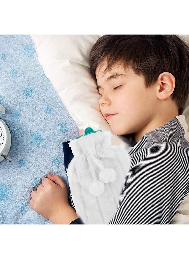 إسكدنيا Hot Water Bag with Strong Fluffy Cover BPA Free Hot Water Bottle For Shoulder Neck and Muscle Pain Hand And Feet Warmer Menstrual Cramps Hot Compress And Cold Therapy – Random Design and Color - Image 2