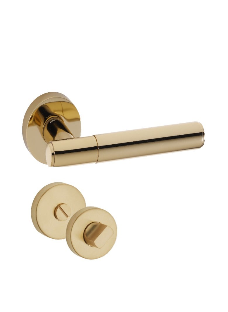 Doganlar Rosette Dognlar Turkish Sore Bathroom Door Handle Set – Gold 