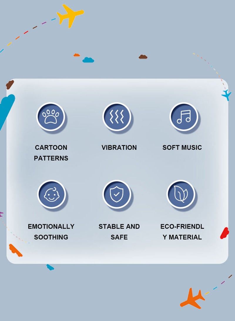 ما بيبي كرسي هزاز متعدد الوظائف للأطفال حديثي الولادة برسومات كرتونية مع موسيقى وألعاب يمكن الجلوس أو الاستلقاء عليه 65*46*49 سم - Image 3