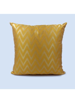 BYFT BYFT Orchard Cushion Cover 16 x 16 inch (Zig Zag Design - Yellow) 40 x 40 cm Luxury Decorative Cushion Cover for Sofa, Bed & Living Room- Set of 2 without inserts  - Image 2