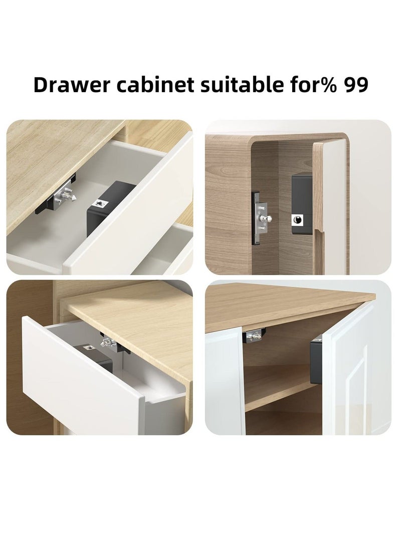 XiuWoo Electronic Cabinet Lock Kid Hidden Drawer Locks for Children DIY with Slide Latch Double Door Wooden Cupboard  - Image 3