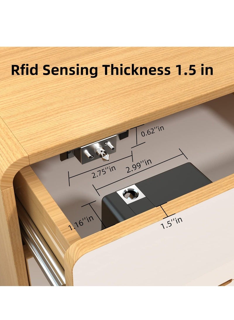 XiuWoo Electronic Cabinet Lock Kid Hidden Drawer Locks for Children DIY with Slide Latch Double Door Wooden Cupboard  - Image 4