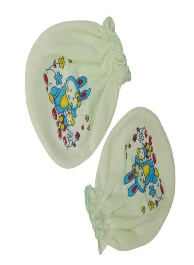 ANKIMA Baby Cotton Mittens Multicolour Combo Pack of 4 (0-3 months) - Image 3