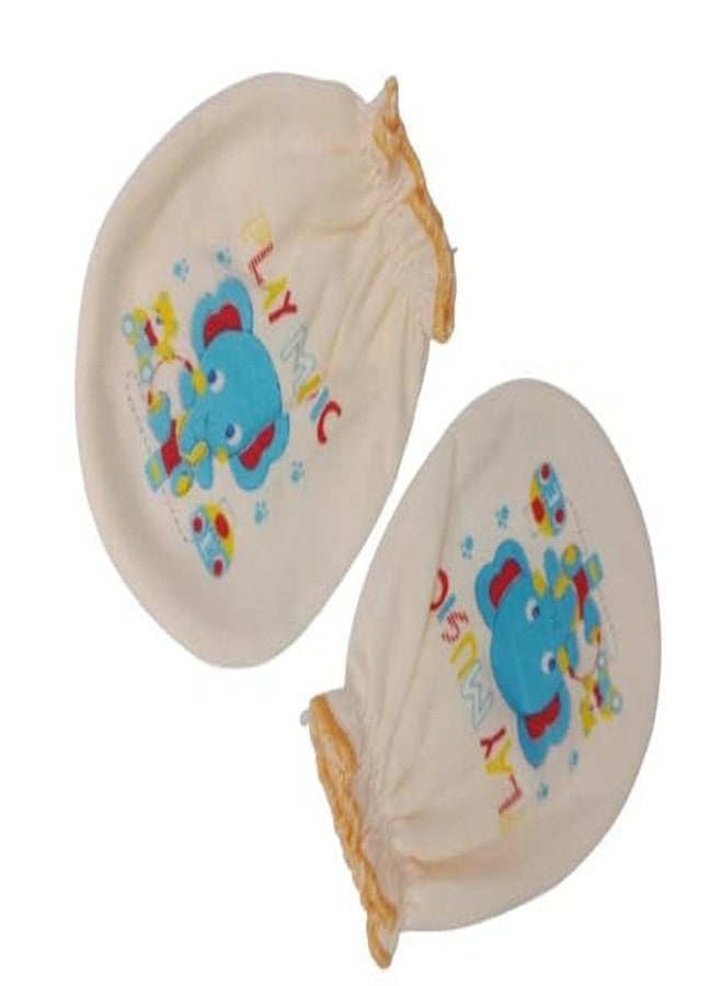 ANKIMA Baby Cotton Mittens Multicolour Combo Pack of 4 (0-3 months) - Image 4
