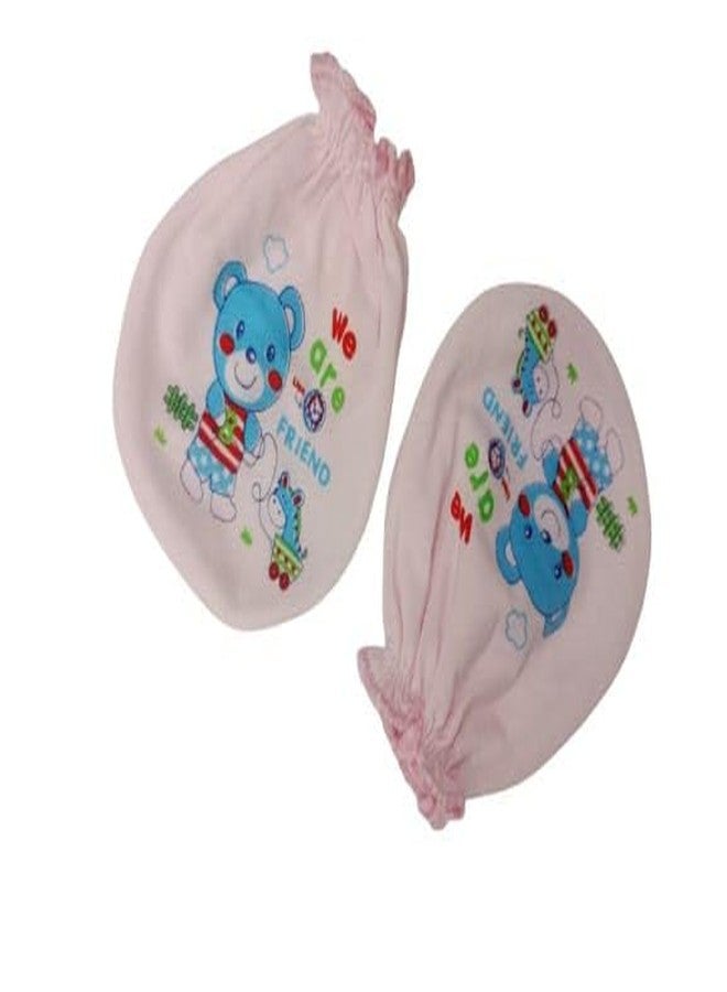 ANKIMA Baby Cotton Mittens Multicolour Combo Pack of 4 (0-3 months) - Image 5