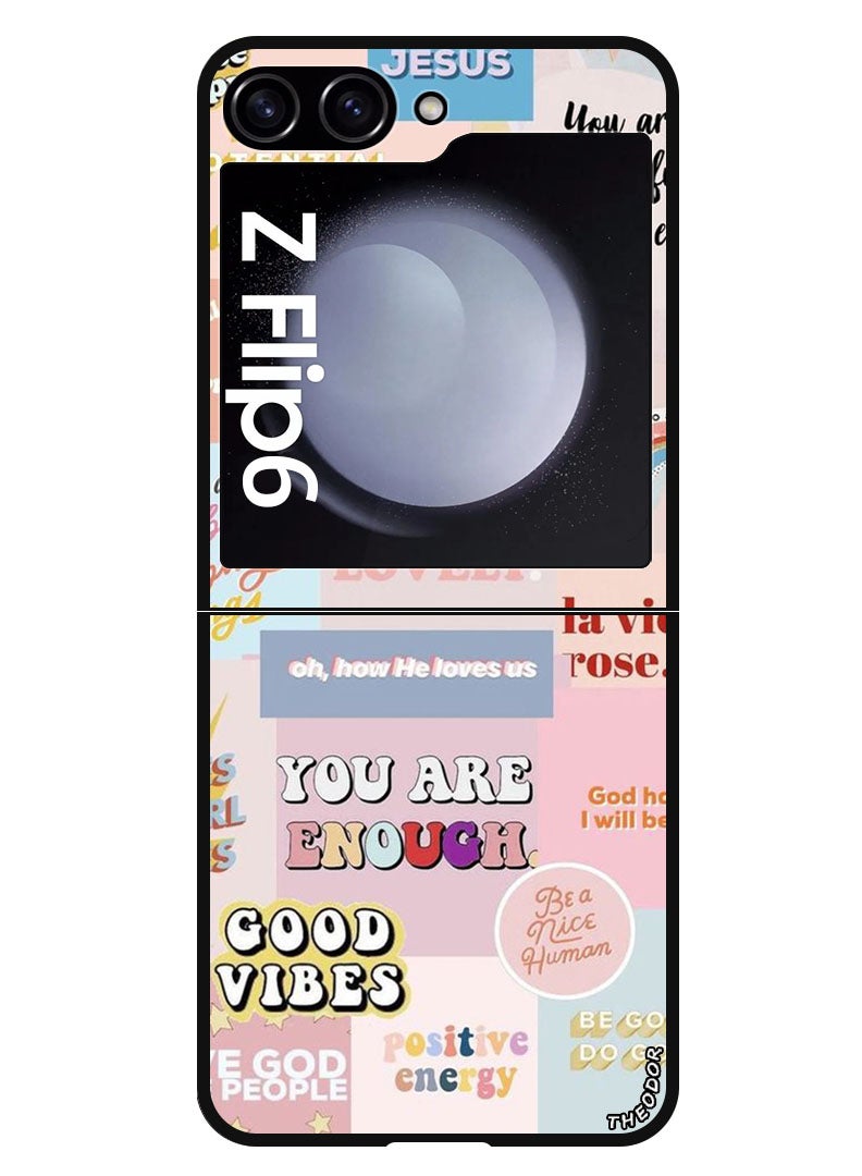 Theodor جراب واقٍ مضاد للخدش والصدمات لهاتف Samsung Galaxy Z Flip 6 Collage - Image 1