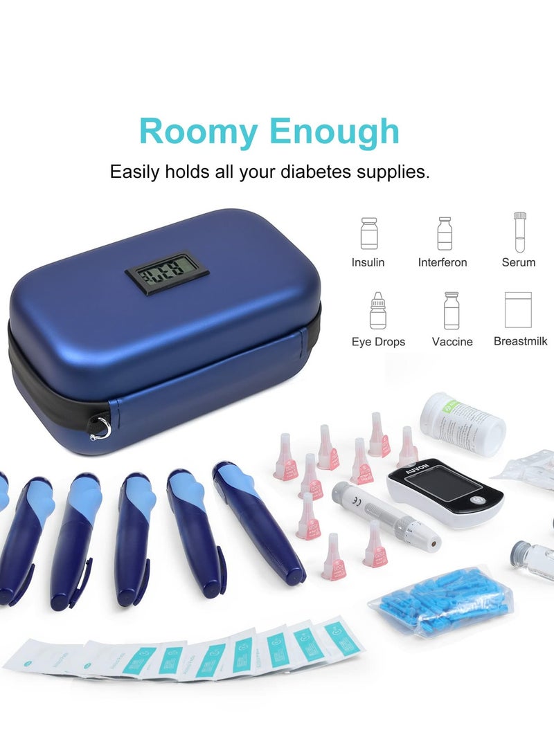 EVA Insulin Refrigerator Pack TSA Certified Diabetes Medicine Storage Bag with Thermometer Temperature Display 2 Ice Packs for Diabetes Supplies Outdoor Travel - Image 4