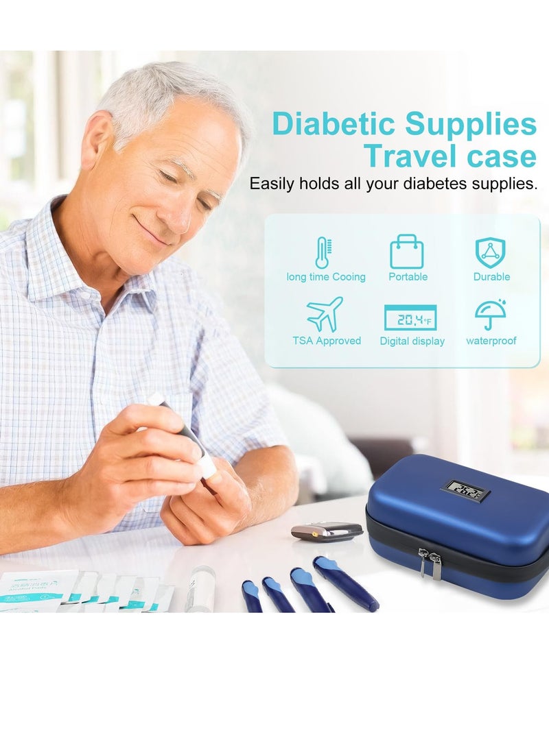 EVA Insulin Refrigerator Pack TSA Certified Diabetes Medicine Storage Bag with Thermometer Temperature Display 2 Ice Packs for Diabetes Supplies Outdoor Travel - Image 3