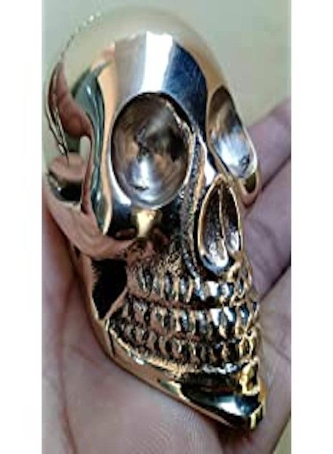 AnNafi® Walking Cane Design King Solid Brass Skull Handle Gold Ebony Wood Brown | Tone Natural Wooden Cane Walking Stick for Men & Women | Decorative Staff Display Formal Fritz (Brass Skull Handle) - Image 5