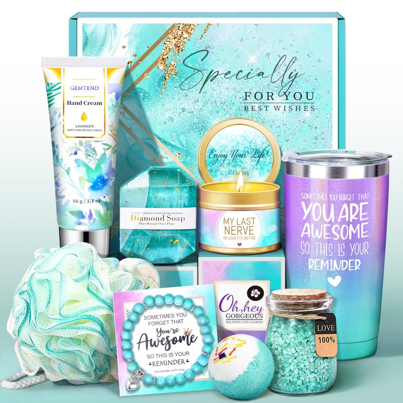 GEMTEND Birthday Gifts for Women, Gifts for Women, Mom, Wife, Girlfriend, Sister, Friends, Her, Relaxing Spa Gifts Basket Self Care Gifts, Christmas, Valentine's Day, Mother's Day Gifts - Image 1
