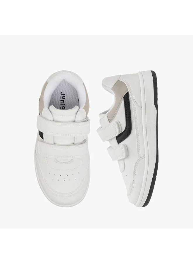 جونيورز Boys Panelled Sneakers with Hook and Loop Closure