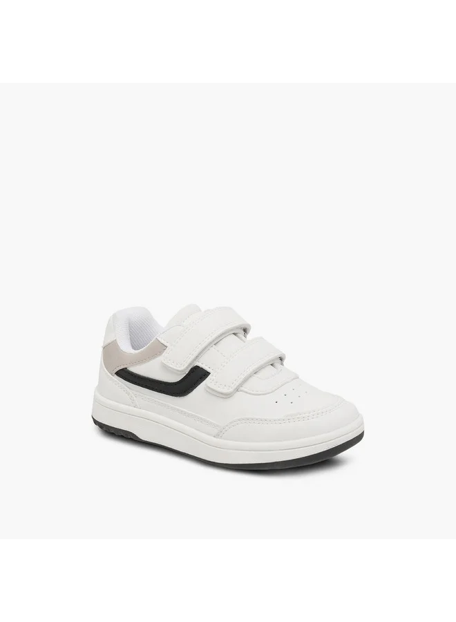 جونيورز Boys Panelled Sneakers with Hook and Loop Closure