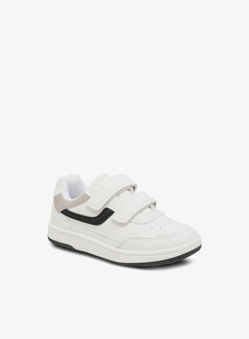 JUNIORS Boys Panelled Sneakers with Hook and Loop Closure - Image 2