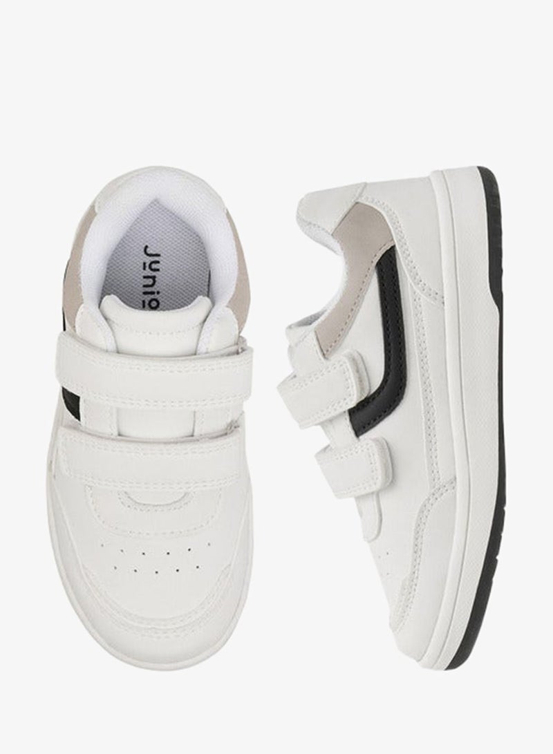 JUNIORS Boys Panelled Sneakers with Hook and Loop Closure - Image 3