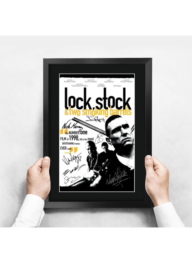 HWC Trading HWC Trading Lock, Stock & Two Smoking Barrels Jason Statham, Vinnie Jones Gifts Printed Signed Autograph Picture for Movie Memorabilia Fans - 16" x 12" Framed  - Image 3