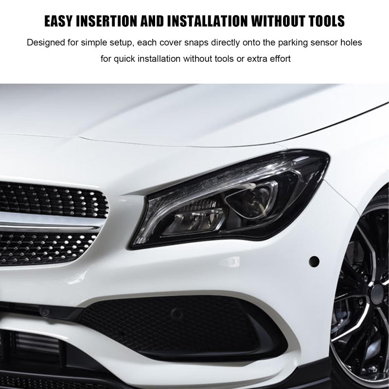 YTFRL 4 PCS Car Rear Bumper Radar Hole Cover, Durable Plastic Front Rear Bumper Sensor Hole Plugs, Waterproof Radar Holes Plug Body Protective Accessories for Most Cars Sedans SUVs - Image 5