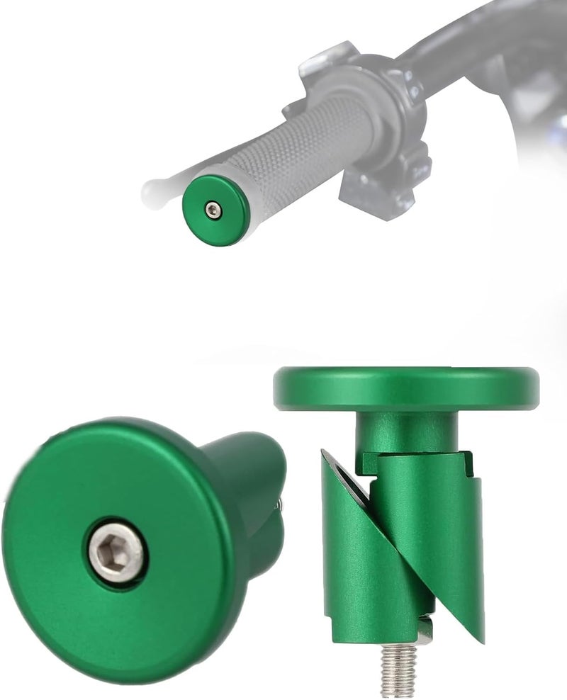 BAOUFF Bar End Plugs,CNC Adjustable 13-20mm Universal for 7/8" 22mm Handlebar for Motorcycle Dirt Pit Street Bike ATV Bicycle Mountain Bike Off Road-Green - Image 1