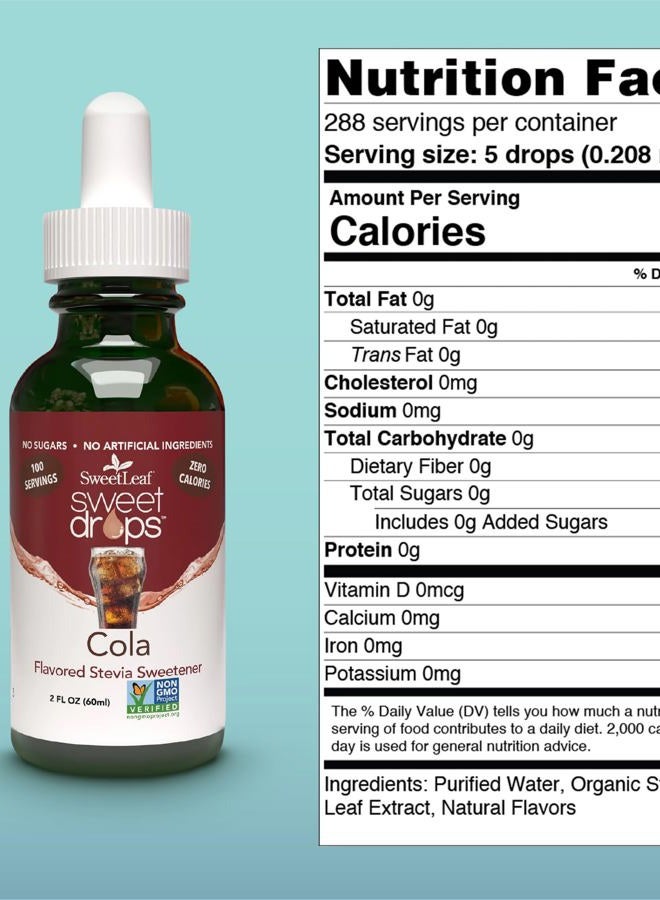 SweetLeaf Wisdom Natural Liquid Stevia, Cola 2 oz (Pack of 1) - Image 2