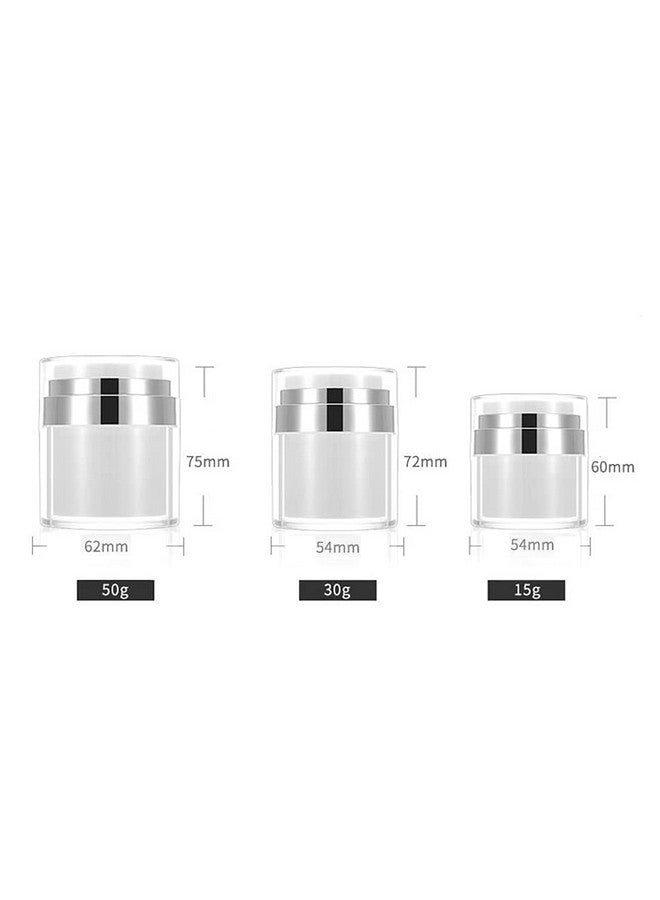 ريتسي عبوة من 2 عبوة من عبوات مستحضرات التجميل الخالية من الهواء، برطمانات مضخة هواء من الأكريليك الفارغة، زجاجات مفرغة من الهواء للسفر، عبوات عينات كريم لوشن، عبوات تعبئة مستحضرات التجميل، زجاجة مضخة برطمان (50 جرام/1.7 أونصة) - Image 5