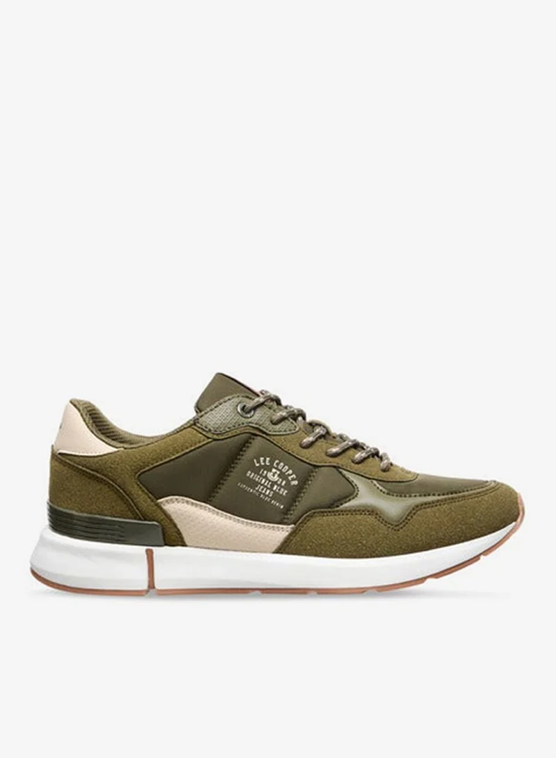 Lee Cooper Men's Colourblock Sneakers with Lace-Up Closure