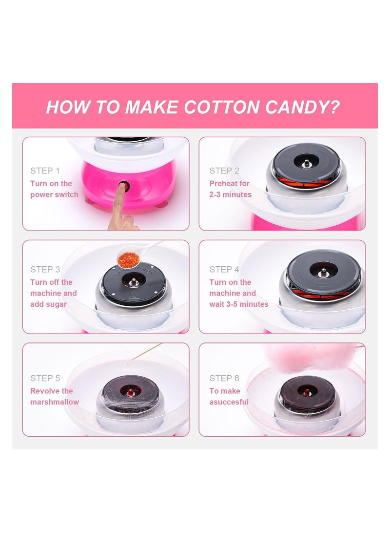 SOSEKO Cotton Candy Maker Mini Sweet Automatic Machine Hard and Countertop Floss Maker Home - Image 2