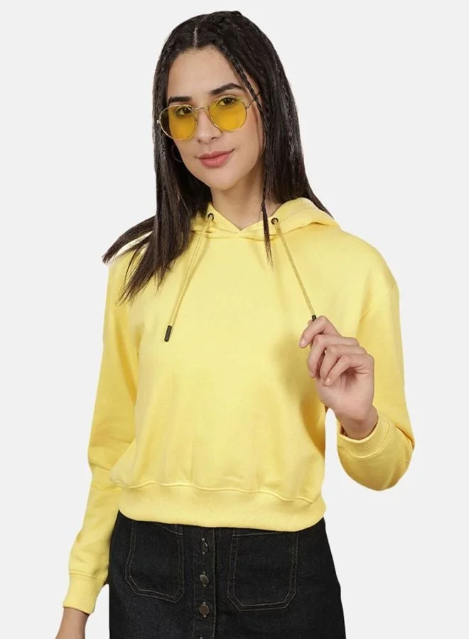 Freehand  Women Regular Fit Solid Hooded Neck Long Sleeve Overhead-Hooded Sweatshirt  | Best Price UAE