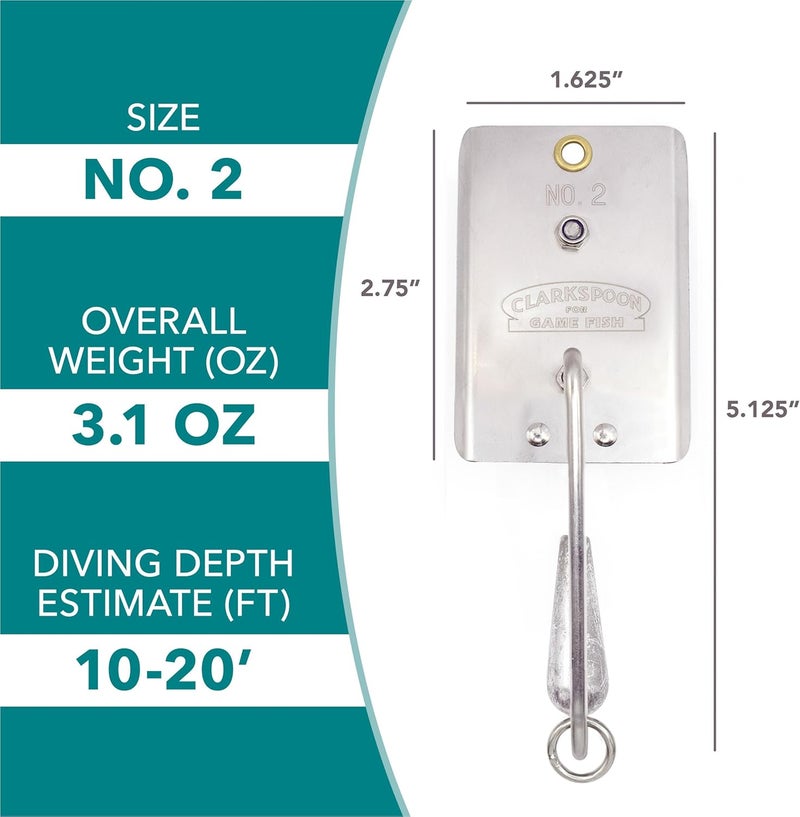 Clarkspoon Fishing Planer - Multiple Sizes - Braced Design Size 2-10-20' - Image 3