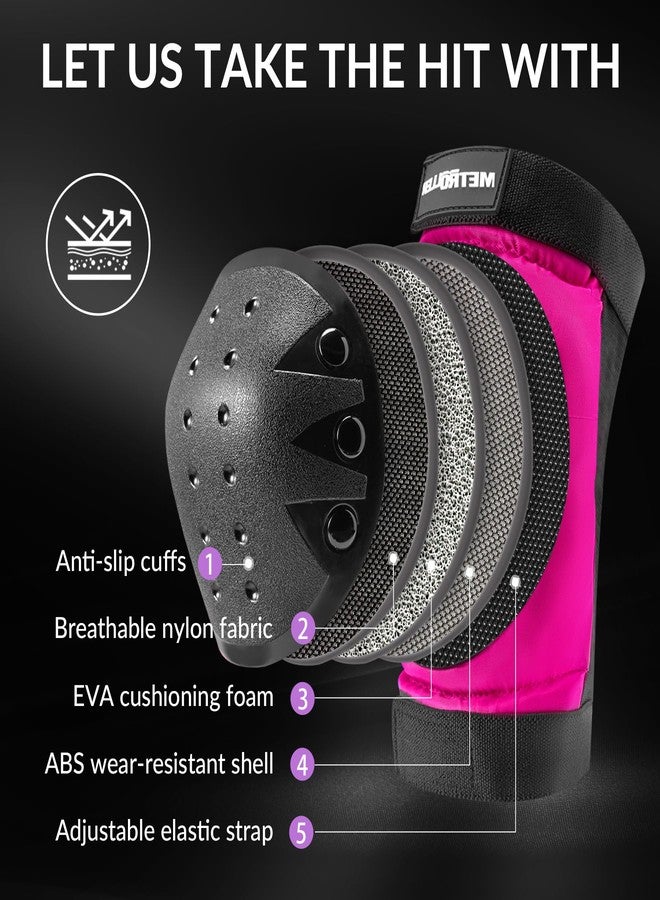 METROLLER Adult & Kids Protective Gear Set for Men, Women Youth Knee Pads, Elbow Pads & Wrist Guards 3 in 1 for Skateboarding Multi-Sports Protective Gear - Image 5
