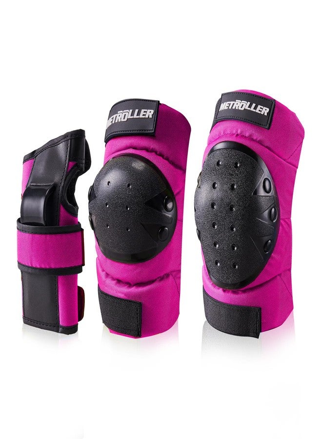 METROLLER Adult & Kids Protective Gear Set for Men, Women Youth Knee Pads, Elbow Pads & Wrist Guards 3 in 1 for Skateboarding Multi-Sports Protective Gear - Image 1