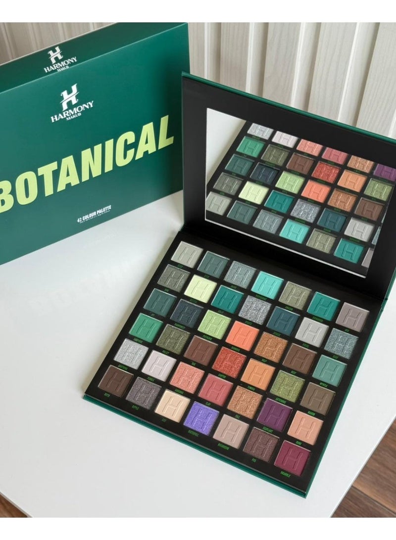 Harmony [100% Original] New Harmony Eyeshadow Palette, 42 Colors, Botanical - Image 1