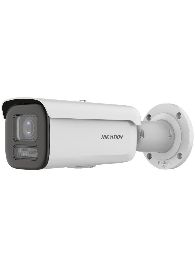 HIKVISION DS-2CD2647G2HT-LIZS 4MP IP Bullet Camera, 2.8–12mm Motorized Varifocal, ColorVu Smart Hybrid Light, AcuSense AI Human & Vehicle Detection, 60m IR, H.265+, PoE, IP67, IK10 | White - Image 1