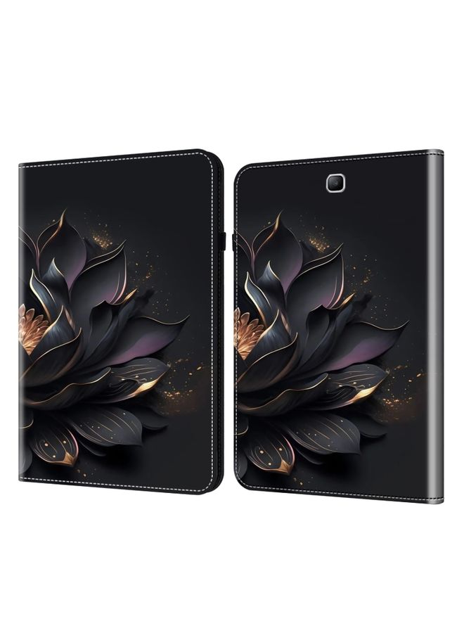 HuHa Case Cover For Samsung Galaxy Tab A 9.7 Crystal Texture Painted Leather Tablet Case Purple Lotus 