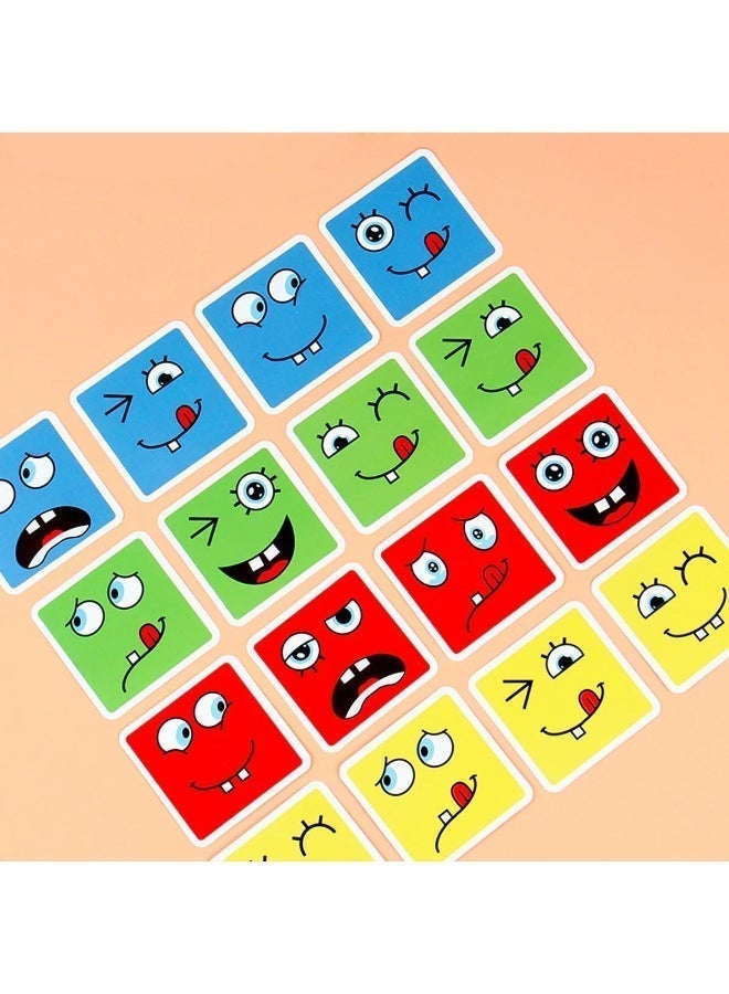 Twisoo Magic Cube Funny Face Puzzle for Kids | Educational Expression Blocks | Colorful Emoji Wooden Cube Toy | Montessori Learning Toy 3+ Years - Image 5