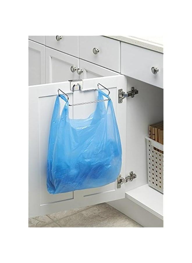 Generic - Plastic Bag Holder for Over-The-Cabinet Storage, Kitchen Organizer - Chrome - Image 1