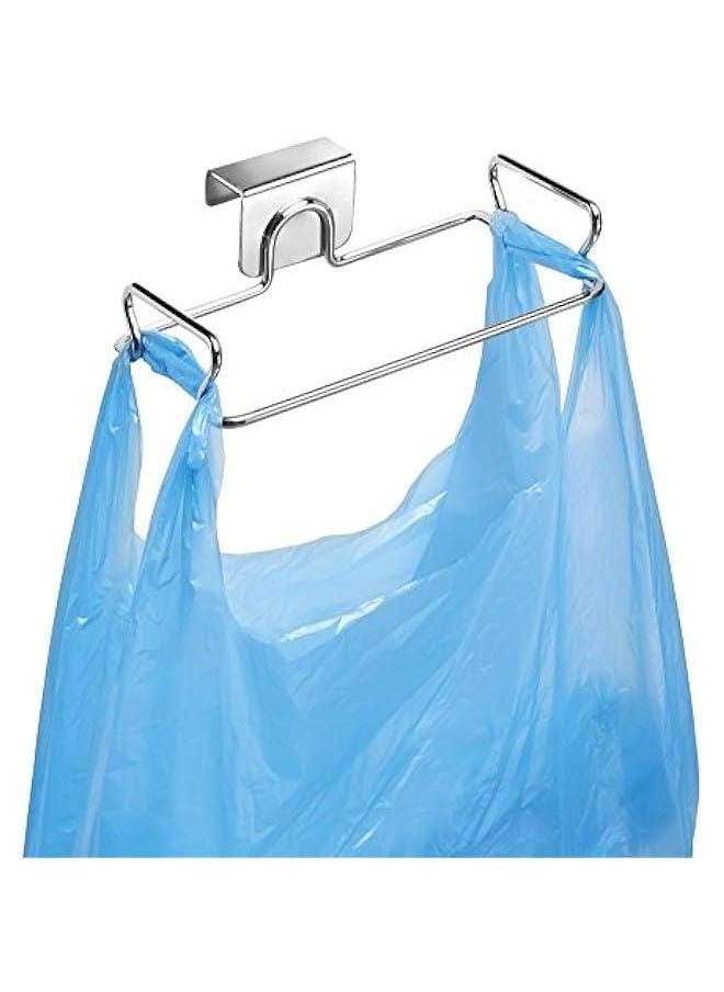 Generic - Plastic Bag Holder for Over-The-Cabinet Storage, Kitchen Organizer - Chrome - Image 1