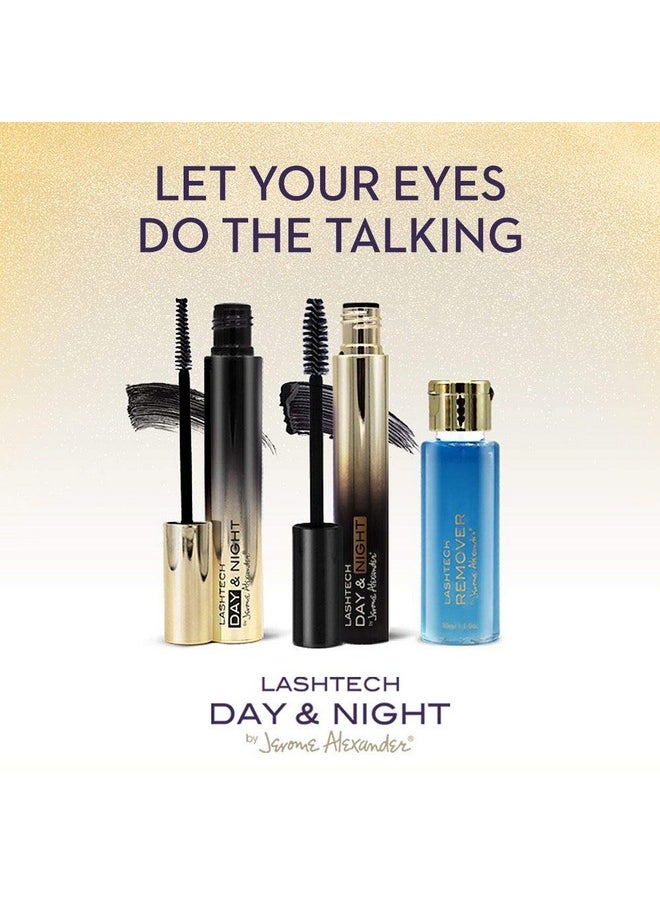 Jerome Alexander Lashtech Day & Night Volumizing Mascara Set With Eye Makeup Remover Black  - Image 3