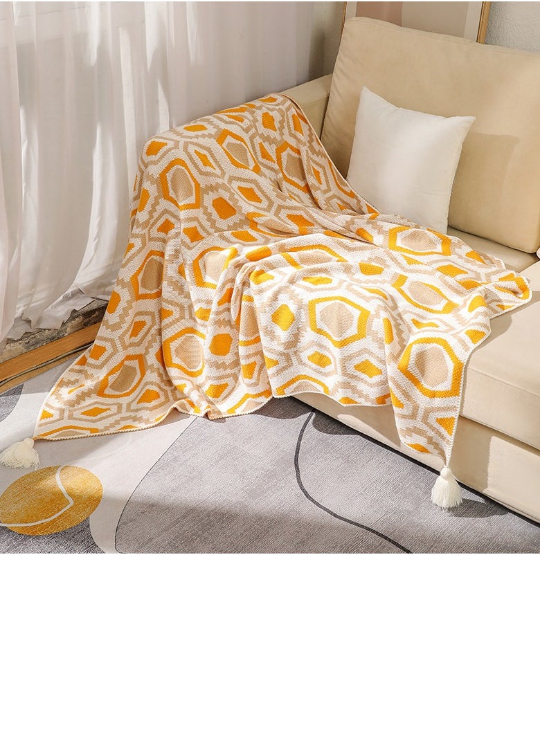 Loquat Bohemian Style Knitted Soft Throw Blanket  - Image 1