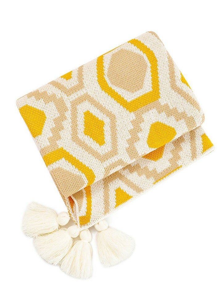 Loquat Bohemian Style Knitted Soft Throw Blanket  - Image 4