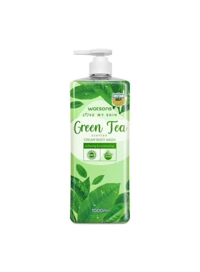 Watsons Creamy body wash with a green tea scent, 1000 ml - Image 1