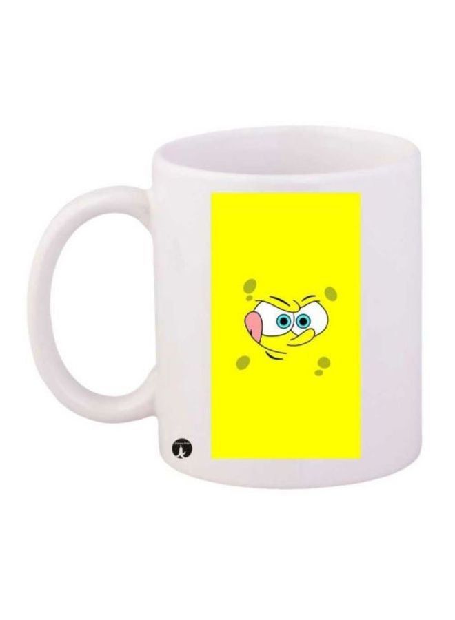 RKN Spongebob Printed Mug White/Yellow - Image 1
