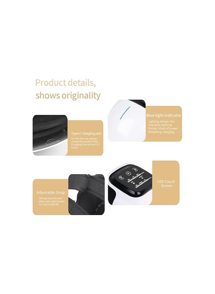 Generic - Knee Massager with Heat and Kneading for Pain Relieï¼ŒInfrared Heated Vibration Physiotherapy for Arthritis Massager ¼ŒCramps and Joint Warmer Rechargeable LED Display - Image 1