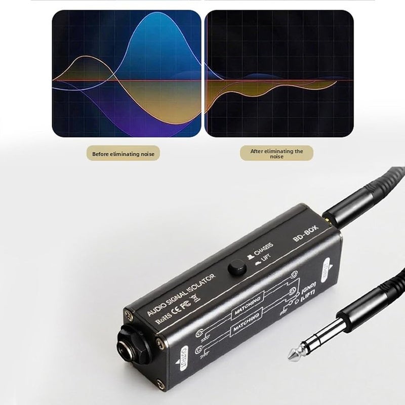 Aluminum Alloy Hum Eliminator Noise Isolator for Car Home Stereo Plug Play - Image 4