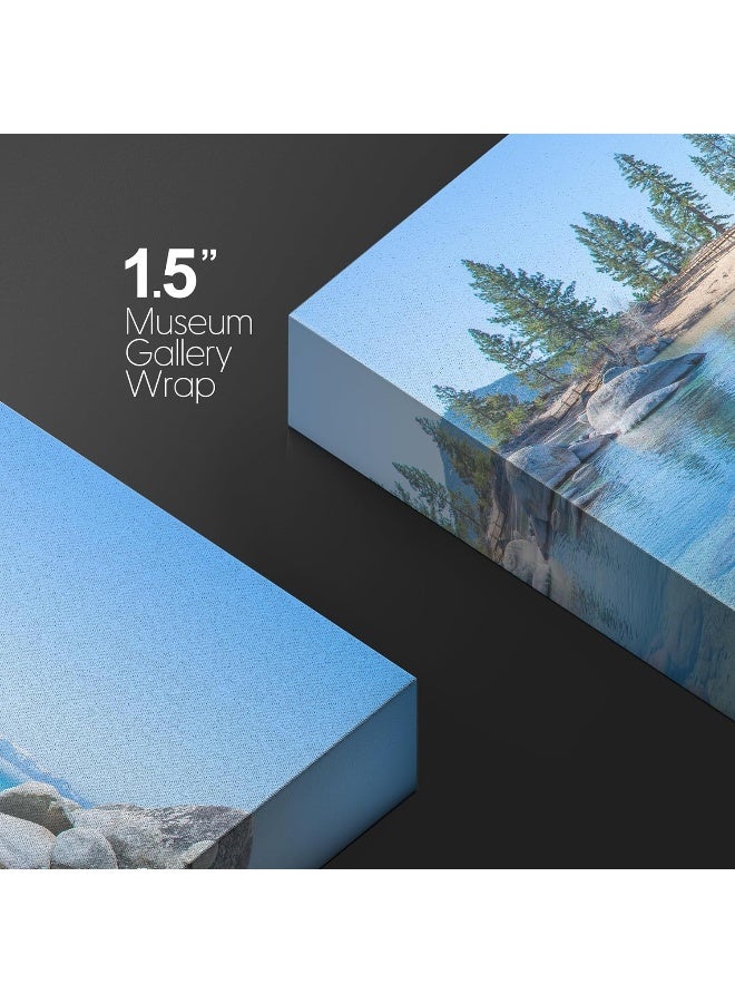 wall26 Canvas Prints Wall Art - Beautiful Blue Clear Water on The Shore of The Lake Tahoe - Image 5