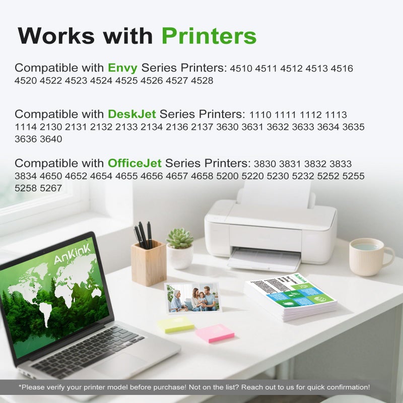 Ankink 63XL Ink Cartridges Replacement for HP 63 XL (Black 2-Pack) Work with HP63 3830 4650 4652 4655 5200 5252 5255 5258 4520 4512 1112 2132 3630 3632 3631 2130 4510 4654 Printers 2 BK - Image 3