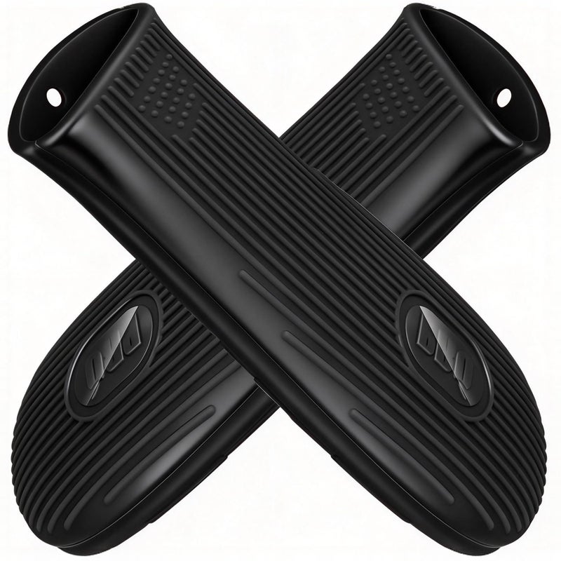 Cbiumpro 2-Pack Cast Iron Handle Cover, Silicone Heat Resistant Hot Cast Iron Skillet Pan Handle Covers Holder Sleeve - Image 1