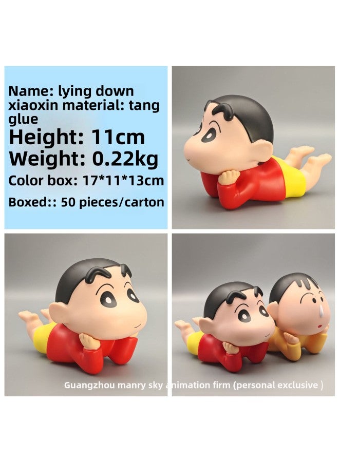 Crayon Xiaoxin Full Series Q Edition Lotus Buddha Jigong Animation Hand-made Model Desktop Ornaments Car Central Control Doll 