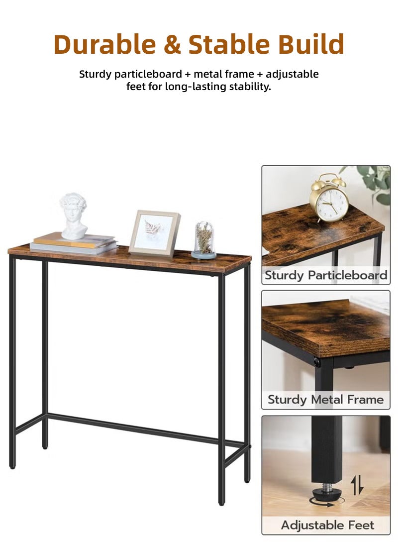 ULHYC 75cm Narrow Console Table, Extra Long Thin Entryway & Hallway Table, Modern Sofa Table or Display Shelf for Living Room, Bedroom, Foyer - Image 5
