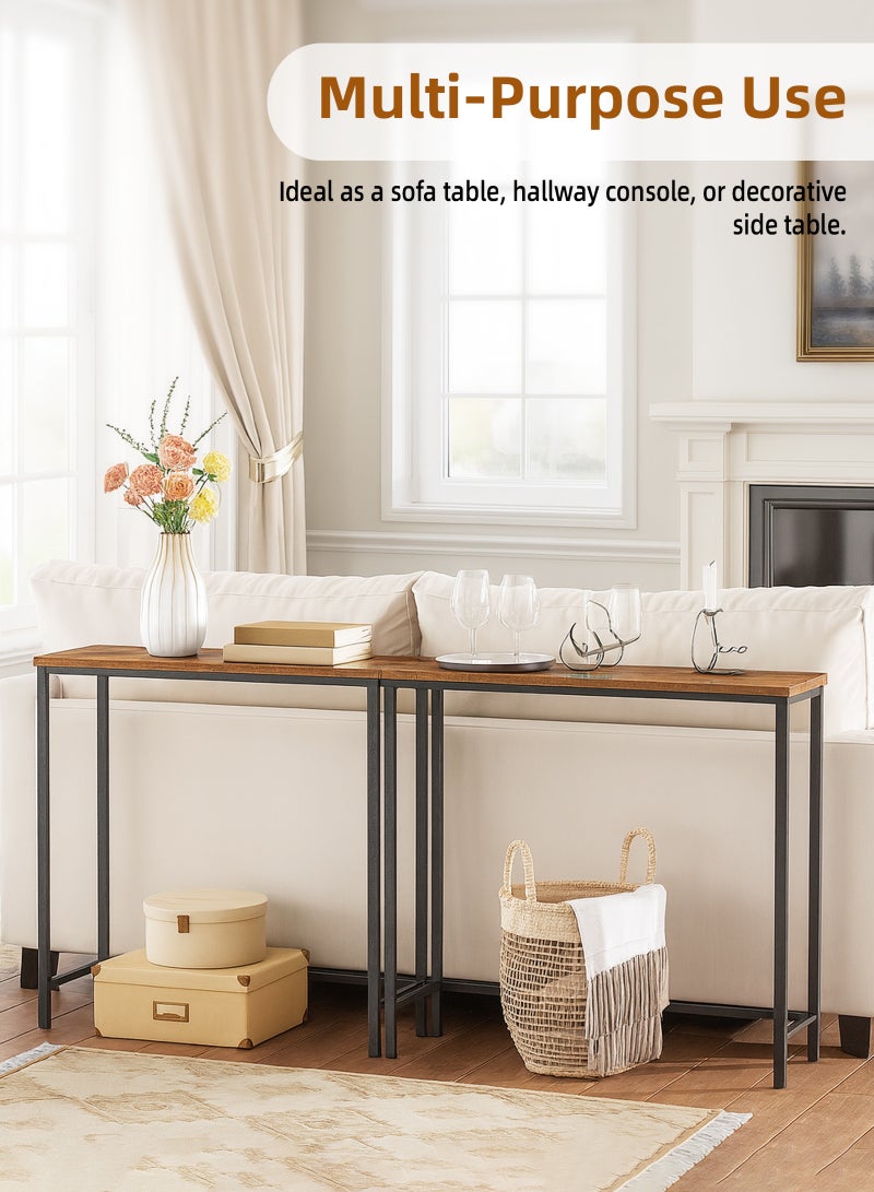 ULHYC 75cm Narrow Console Table, Extra Long Thin Entryway & Hallway Table, Modern Sofa Table or Display Shelf for Living Room, Bedroom, Foyer - Image 3