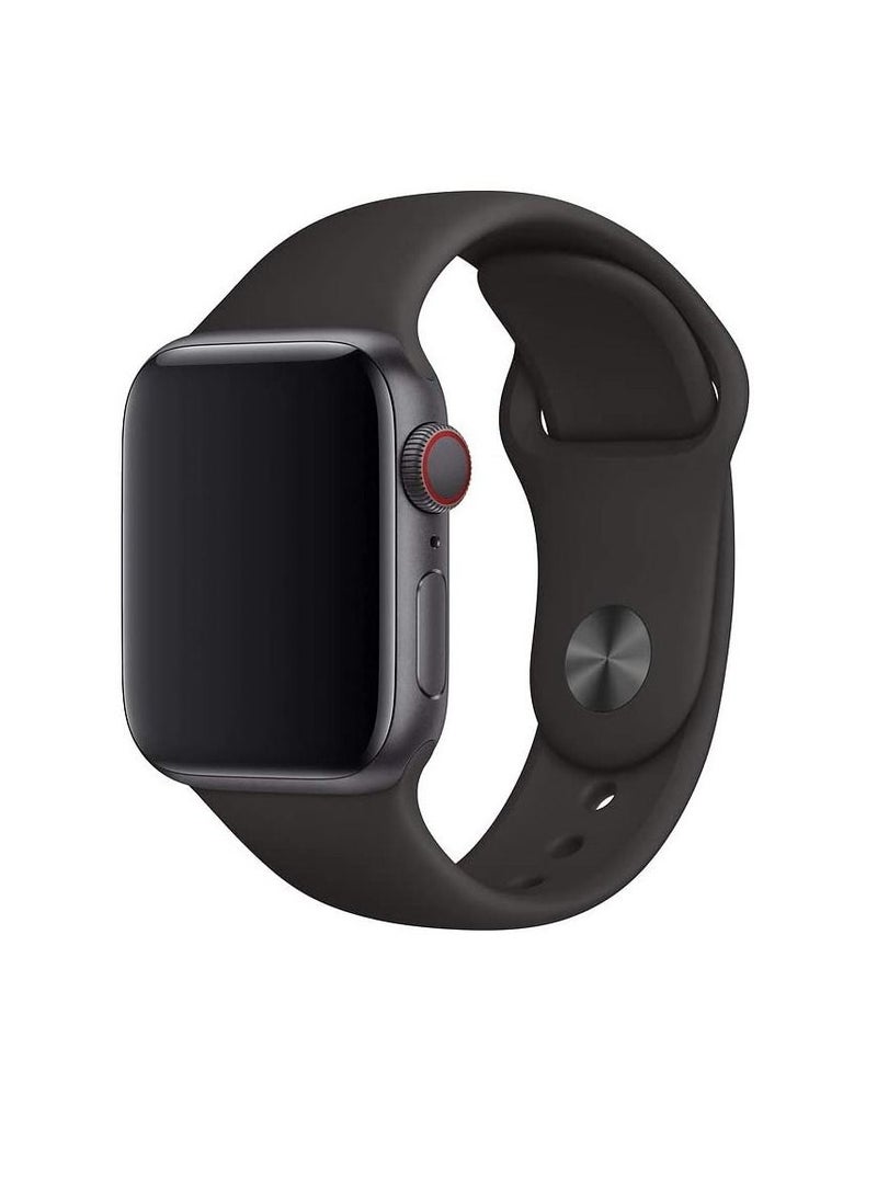 JOMILA Compatible with Apple Watch Band Soft Silicone Sport Replacement Strap Compatible with iWatch Series 6 5 4 3 2 1 SE Women Men With Free Glass 42/44MM  - Image 2