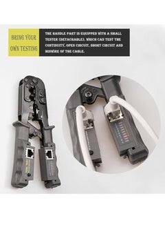 KASTWAVE Wire Crimp Pliers, Crimp Tool Repair, Manual Crimp Pliers, Network Cable Wire Crimpers and Strippers, Ratchet Terminal Crimpers, Multifunctional Wire Strippers with Crystal Tip Crimp and Tester  - Image 4